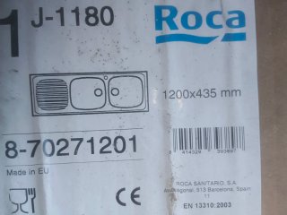 Fregadero Roca doble seno con escurridor