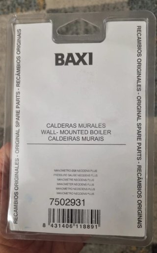 Manómetro Baxi Neodens Plus
