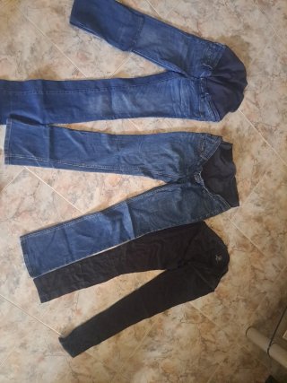 2 Pantalones Vaqueros Premamá y 1 mallas