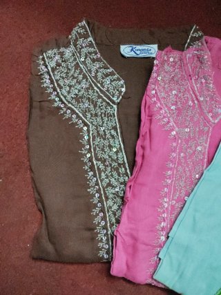 Camisa India Rosa Bordada