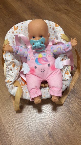 Hamaca para muñeco bebé con estampado