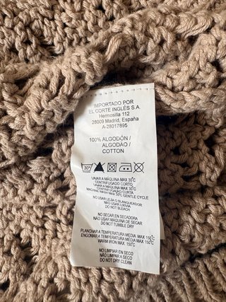 Zara Cárdigan Beige Talla m cotton