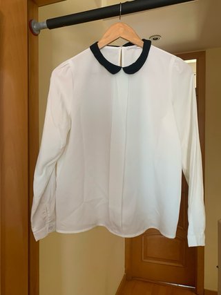 Blusa Mango cuello Peter Pan Talla M