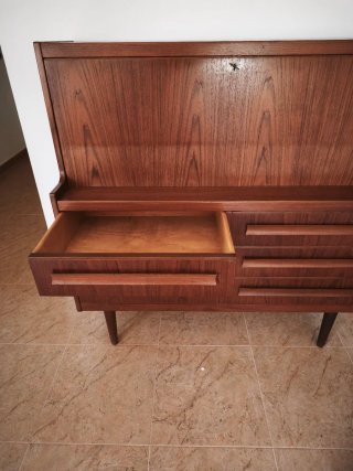 Secreter Danés Vintage Teca Mid-Century