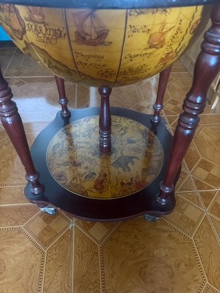 Botellero Globo Terráqueo Madera