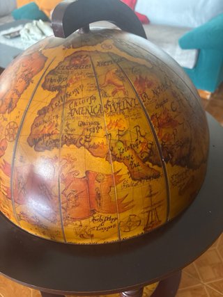 Botellero Globo Terráqueo Madera