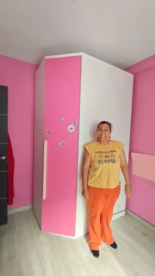Armario vestidor de esquina