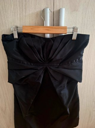 Vestido palabra de honor negro