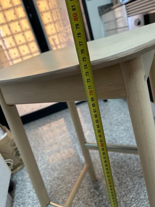 Taburete alto madera abedul Ikea 75cm