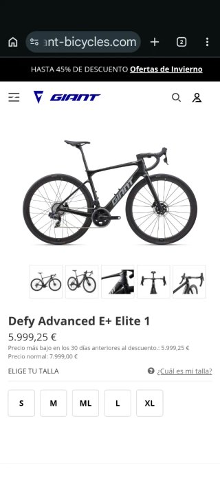 GIANT DEFY ADVANCED E+ 1 /// TALLA S
