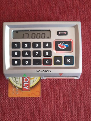 -Banca eléctronica del Monopoly con 2 tarjetas.