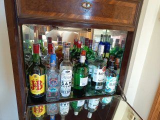 Mueble Bar Madera Marquetería estilo Napoleón III