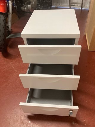 Cajonera metálica blanca 3 cajones