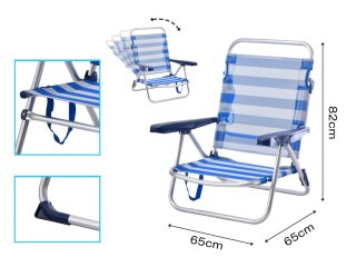 Silla de playa reclinable nueva