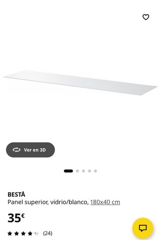 Cómoda IKEA MALM Blanca con Cristal BESTA