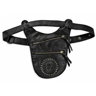 Riñonera Cuero Platadepalo Unisex Negra