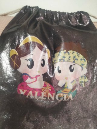Mochila recuerdo Valencia con brillo