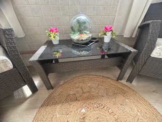 Conjunto terraza: 2 sillas y mesa