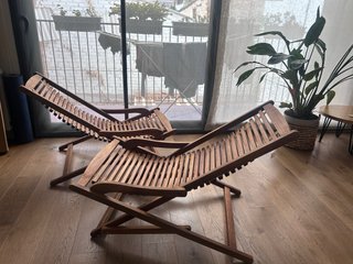 2 Tumbonas de Madera Nuevas