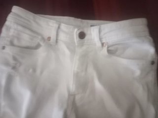 Pantalón corto vaquero Bershka blanco