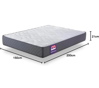 Colchón 150x200 + base tapizada 3D Todocama