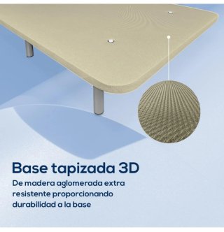 Colchón 150x200 + base tapizada 3D Todocama