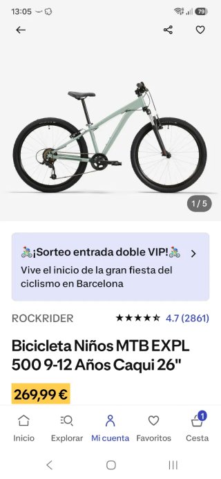 Bicicleta Montaña Niño Rockrider ST 500