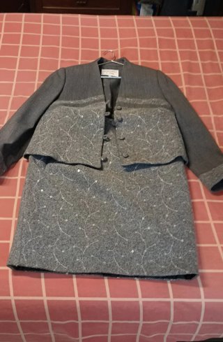 Traje Chaqueta Mujer Gris Oscuro