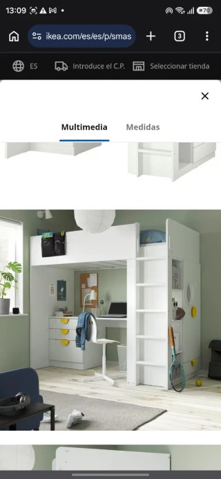 Dormitorio infantil Smastad completo