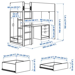 Dormitorio infantil Smastad completo