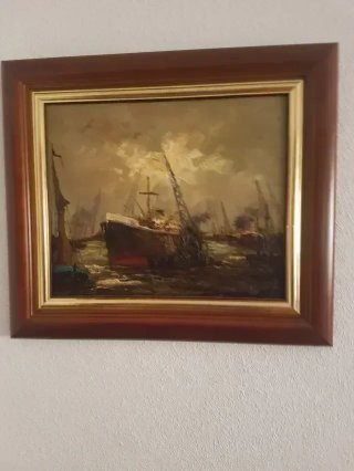 Cuadro Barco en Puerto
