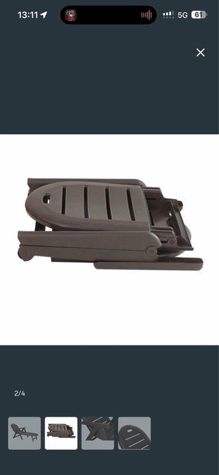 Tumbona plegable marrón