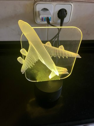 Lámpara LED Avión 3D