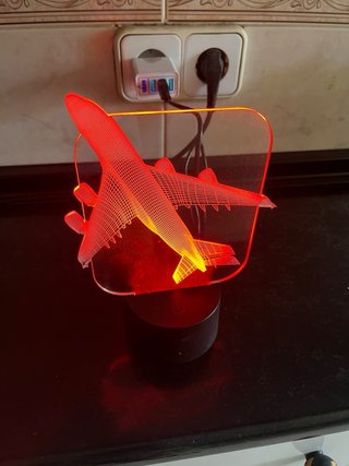 Lámpara LED Avión 3D