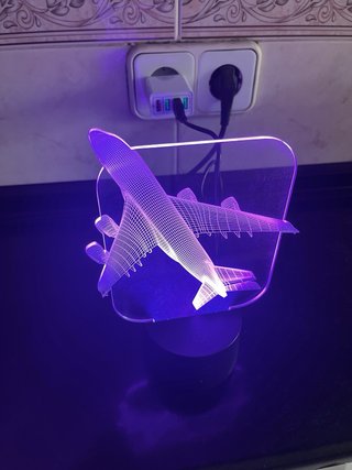 Lámpara LED Avión 3D