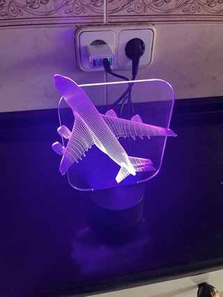 Lámpara LED Avión 3D