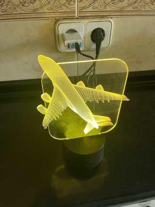 Lámpara LED Avión 3D