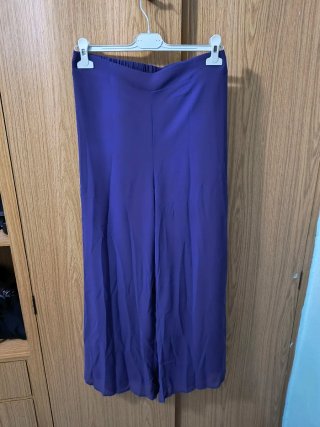 Pantalón falda larga morado