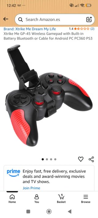 Mando bluetooth PS3/PC/Android con soporte
