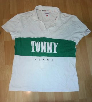 Polo Tommy Hilfiger Blanco y Verde