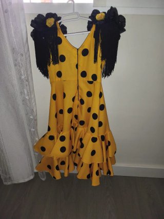 Vestido Flamenca Niña de Lunares, Talla 5/6
