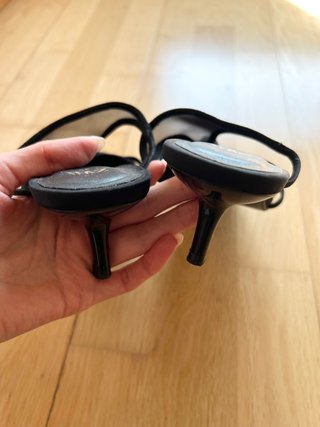 Mules de Zara con tacón, de malla, talla 37