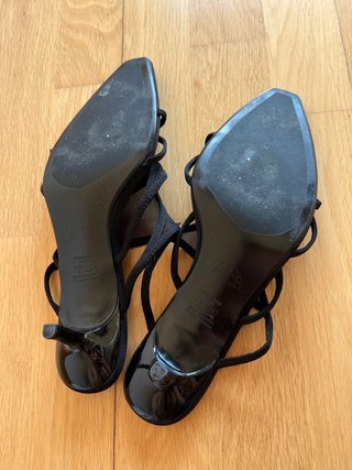 Mules de Zara con tacón, de malla, talla 37