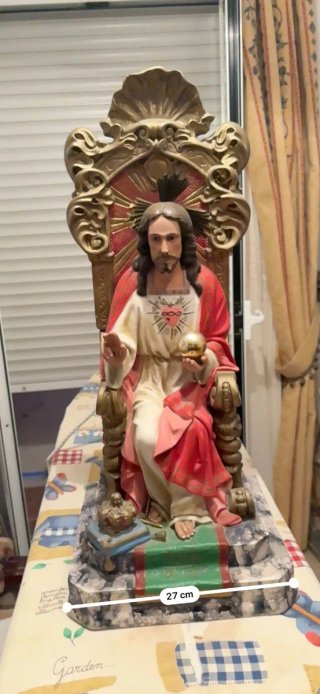 Imagen Jesús Entronizado Sagrado Corazón religios