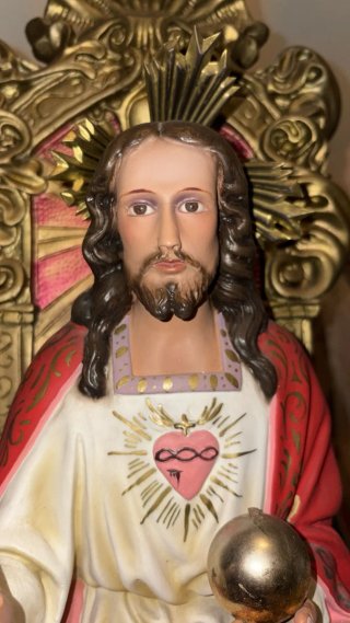 Imagen Jesús Entronizado Sagrado Corazón religios