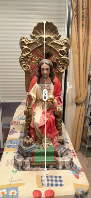 Imagen Jesús Entronizado Sagrado Corazón religios