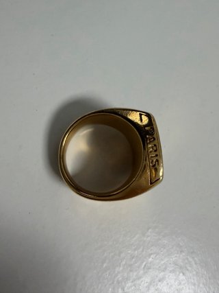 Anillo Louis Vuitton Dorado Acero Inoxidable 316