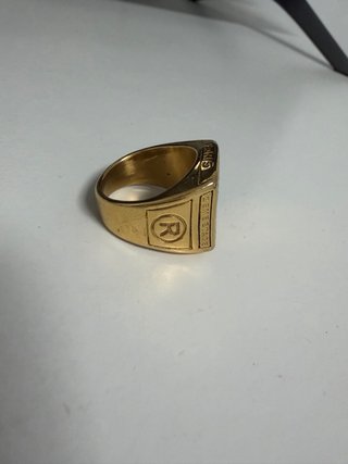 Anillo Louis Vuitton Dorado Acero Inoxidable 316