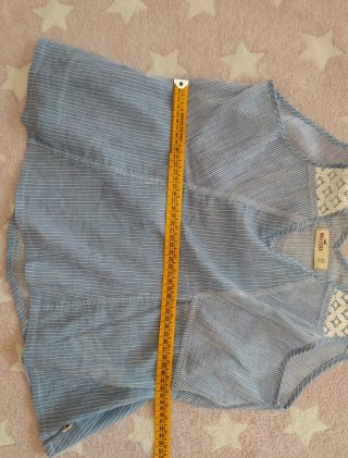 Top Hollister Rayas y Encaje