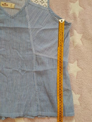 Top Hollister Rayas y Encaje